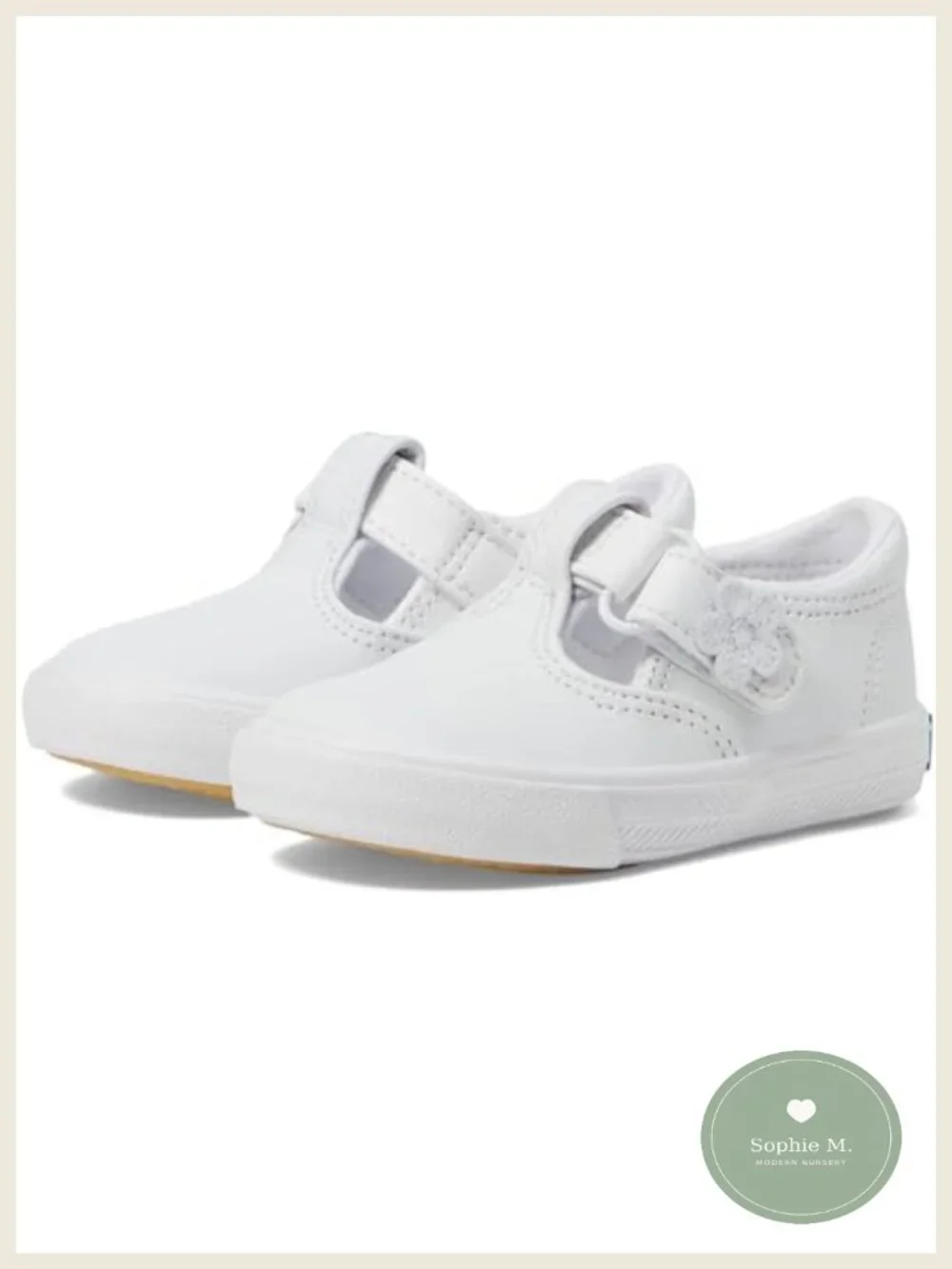 Keds Daphne Leather Mary Jane Flats Breathable Adjustable Lace-Up Baby Girls